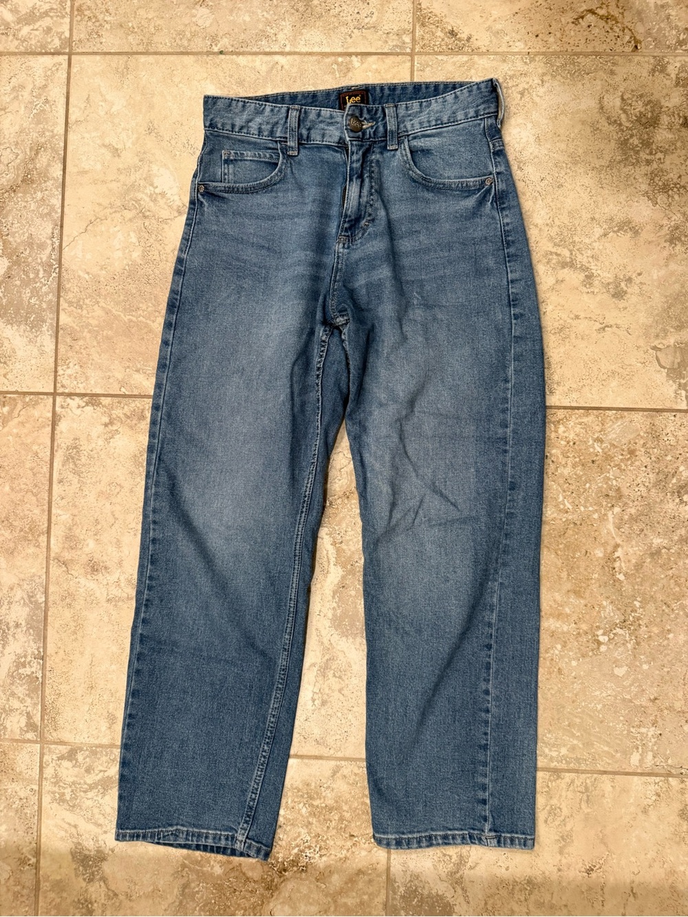 Lee Straight-Leg Denim Jeans in Blue